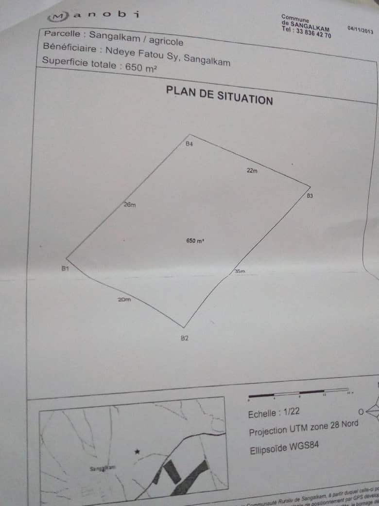 Terrains 450 m² à Sangalkam